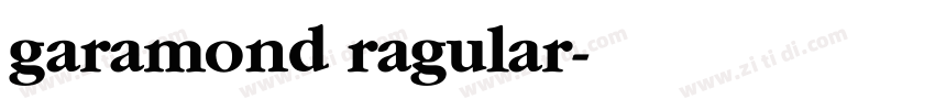 garamond ragular字体转换